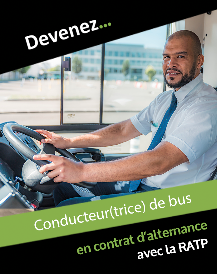 Devenez conducteur(trice) de bus en contrat d'alternance avec la RATP